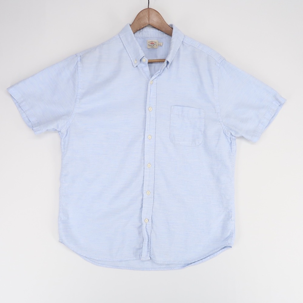 Faherty Light Blue Casual Button Down Shirt